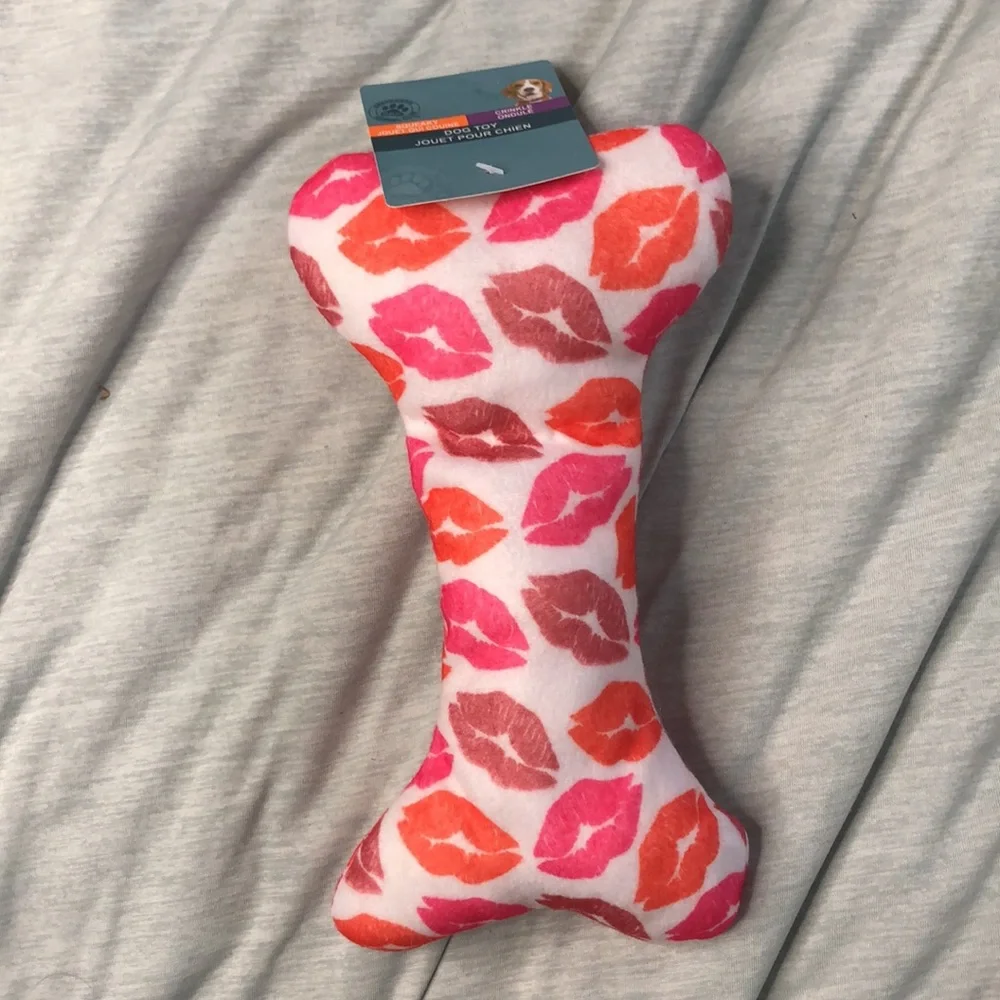 Valentines dog bone dog toy